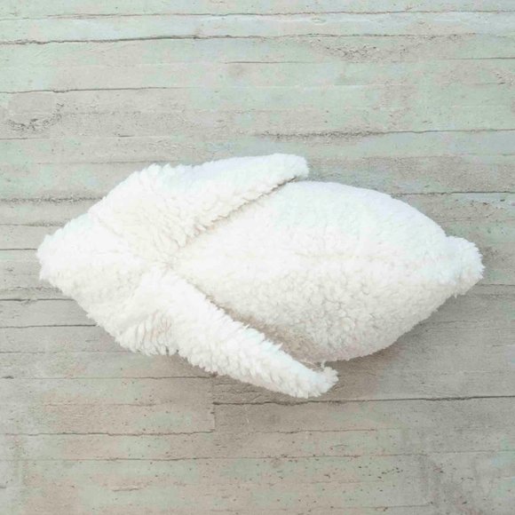NWT Pottery Barn Sherpa Bunny Pillow - Color Ivory - Picture 5 of 8